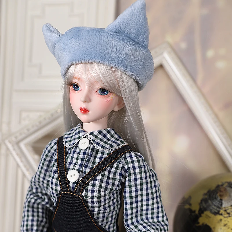 Шарнирная кукла DBS 1/3 bjd 62 см с серебряными волосами и макияжем одежда обувь шляпа