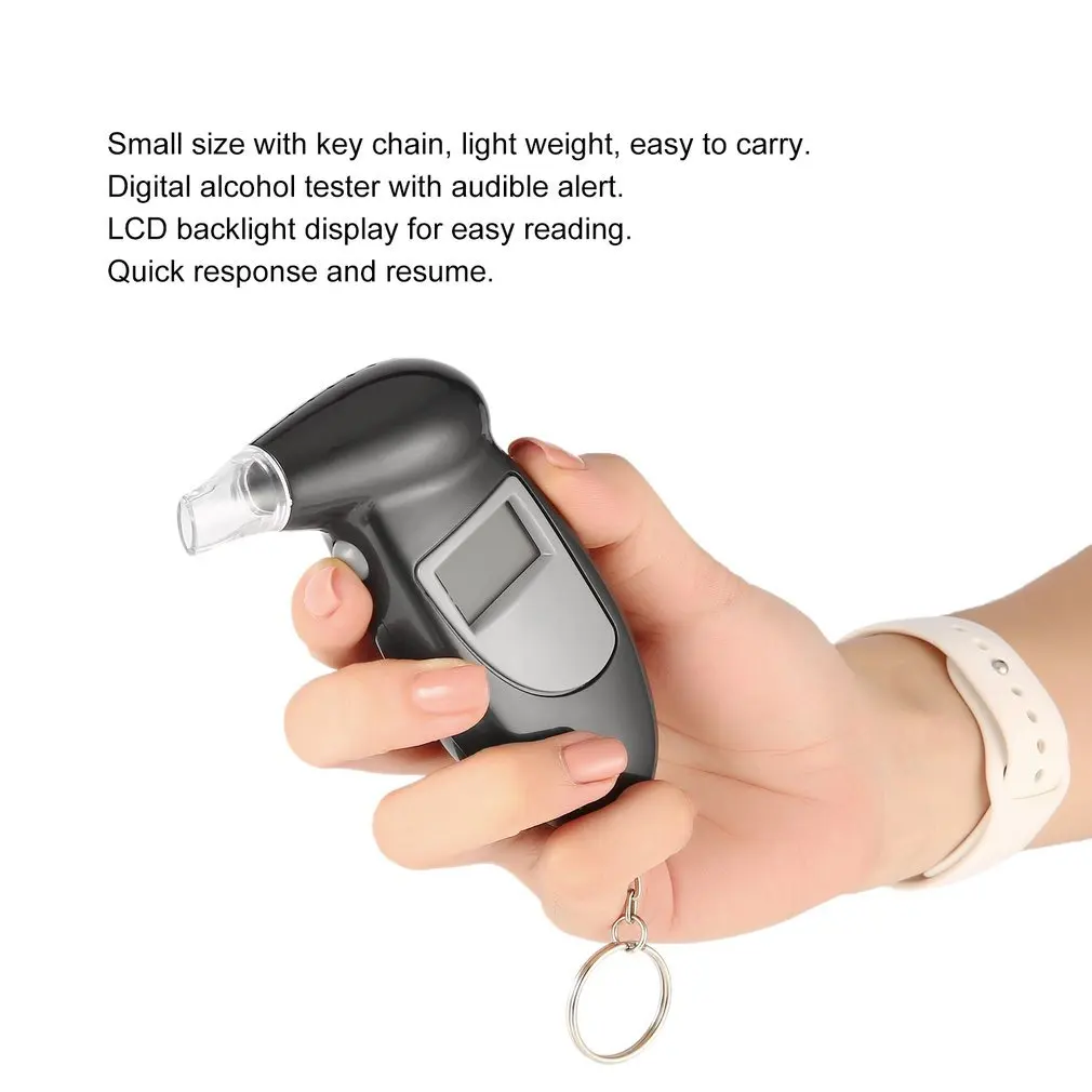 Backlight Digital Alcohol Tester Digital Alcohol Breath Tester Breathalyzer Analyzer LCD Detector Backlight Light