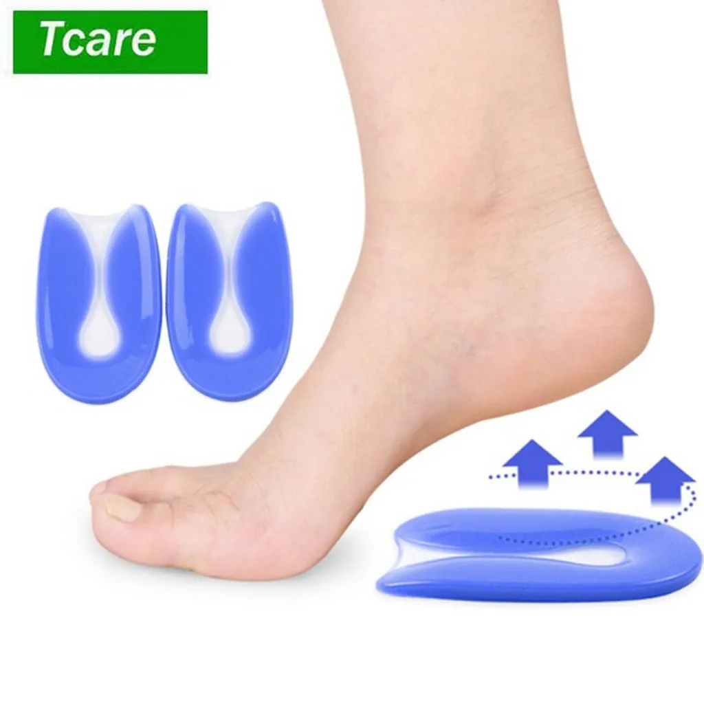 New Silicone Gel Heel Support Pad Cup Shock Cushion Orthotic Insole Plantar Care 