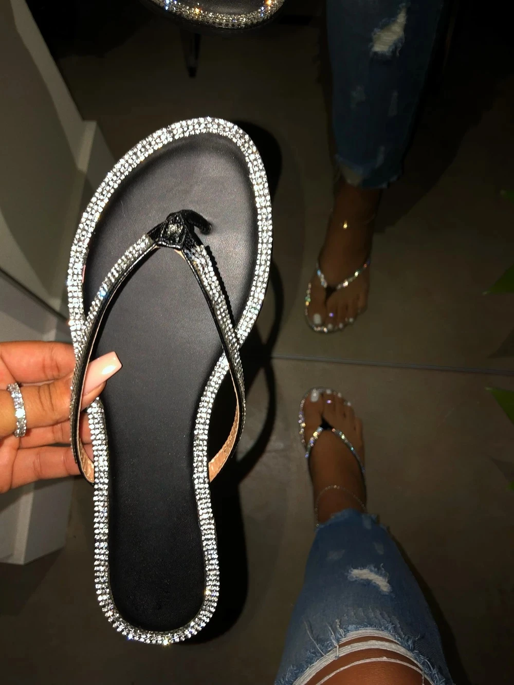 cheap rhinestone sandals
