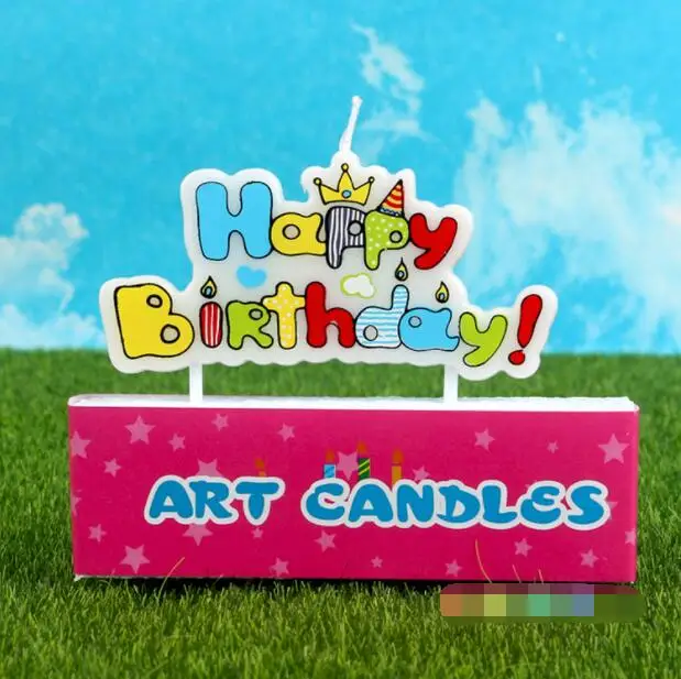 Hot Selling Newest 2021 Color English Birthday Candles Children During The Day Celebration Party Cake Baking Sweets Package Mail | Дом и сад