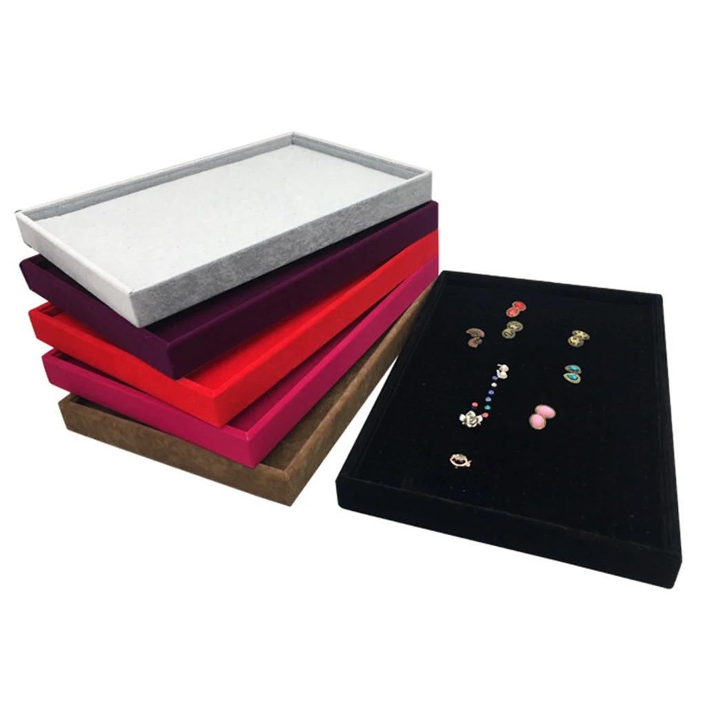 Jewelry Display Organizer Storage Box Case Tray, Showcase Organizer Holder for Ring, Earrings, Cufflinks, Necklace Holder