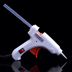 20w pistola quente da colagem do derretimento com vara da colagem 7mm 110v 240v mini thermo removível com o calor bonde novo do suporte não gotejando a pistola da colagem