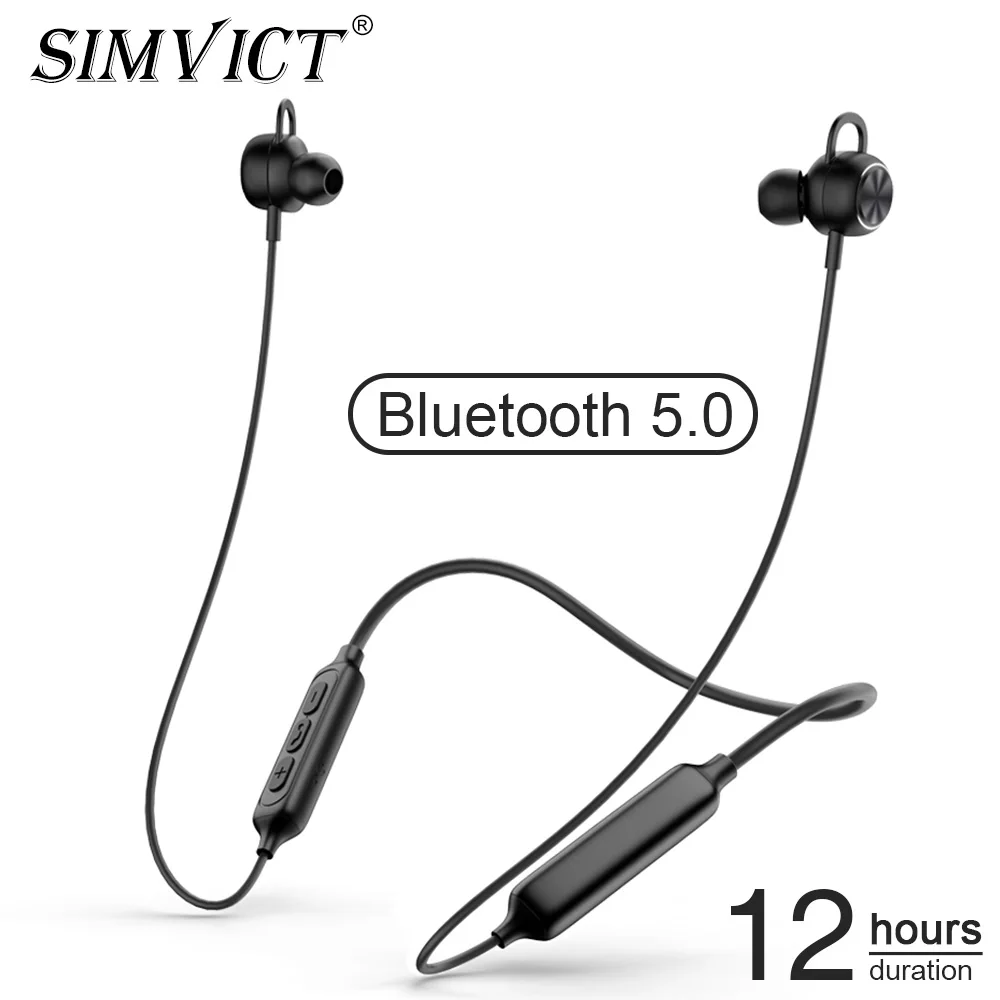 Магнитные наушники Simvict Bluetooth беспроводные игровая гарнитура спортивные для iPhone