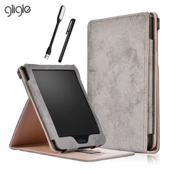 

GLEGLE Handstrap case cover for KOBO CLARA HD 6Inch Ebook pouch shell +Led+Touch pen Free shipping
