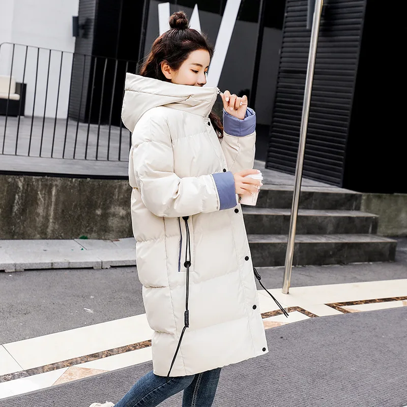 

Down Jacket Cotton-padded Clothes Women's Mid-length Korean-style 2018 New Style Loose-Fit BF down Jacket Cotton-padded Clothes