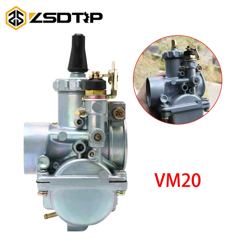 ZSDTRP VM20 VM 20 20MM Mikuni Carburetor Motorcycle Replacement Round Slide Carb For ATV UTV Dirt Bike Pit Bike 50cc 100cc 125cc