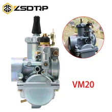 Zsdtrp vm20 vm 20 20mm mikuni carburador, substituição de carb redondo para motocicleta atv utv dirt bike 50cc 100cc 125cc
