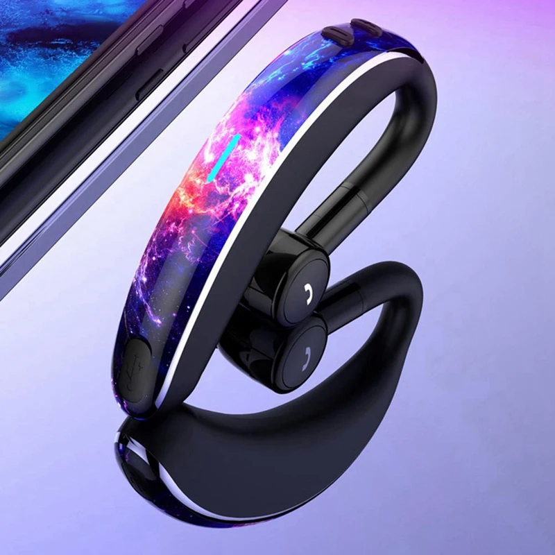 Bluetooth 5,0 Беспроводные наушники с одним ухом, гарнитура с громкой связью для бизнеса, bluetooth-гарнитура 20 часов воспроизведения для бизнеса/вождения