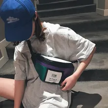 Женские голографические поясные сумки модные женские цветные подходящие дикие нагрудные сумки ретро карманные сумки поясные сумки Tasca delle signore# N