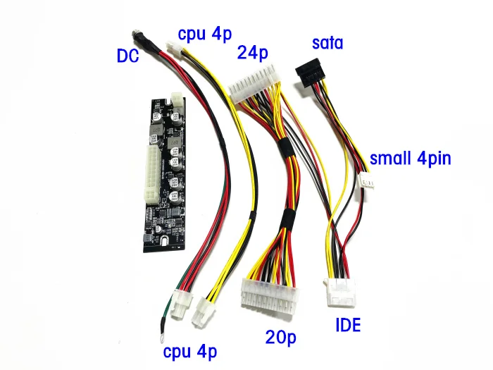 250W DC 12V input ATX Peak PSU Pico ATX Switch Mining PSU 24pin MINI ITX DC to Car PC Power Supply For Computer