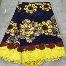 Высокое качество Новое поступление Анкара хлопковые восковые кружева восковая ткань африканская вышивка голландский воск с кружевной тканью WD101725