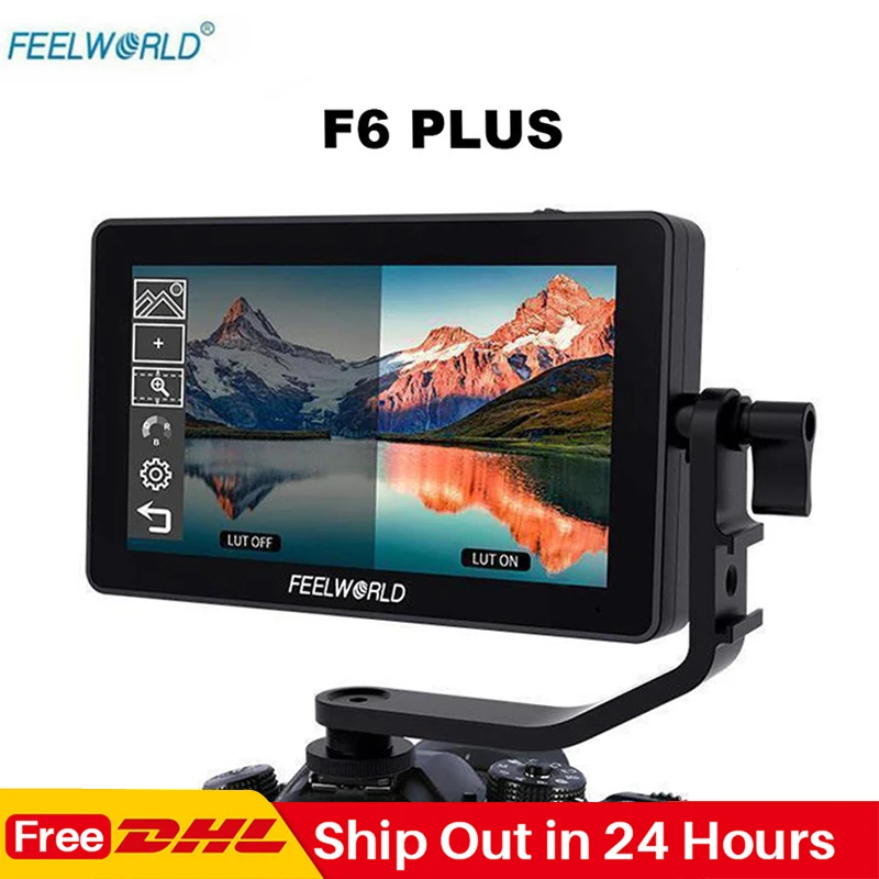  Feelworld F6 Plus 5.5 Inch Touch Screen On Camera Monitor 1920*1080P 3D LUT 4K HDMI Video Filmmakin