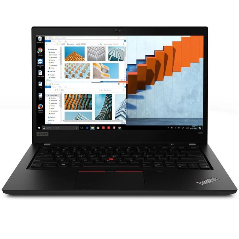 Ноутбук Thinkpad T490, 14.0(1920x1080) IPS/i7-8565U(1.8GHz)/16GB/512GB SSD/Intel HD/BT/FPR/WebCam/3cell/Win10 Pro/20N2000LRT