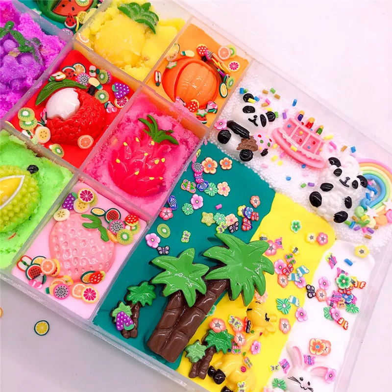 slime additives Cute Stretchy Individuality Charm Elasticity Slime Kids Relief Stress Toys Gift juguetes #3N06 (14)