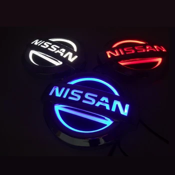 

For Nissan Qashqai Teana X Trail T32 Juke Sentra Sylphy Almera Versa Car 5D Led Logo Light Sticker Badge Emblem Auto Accessories