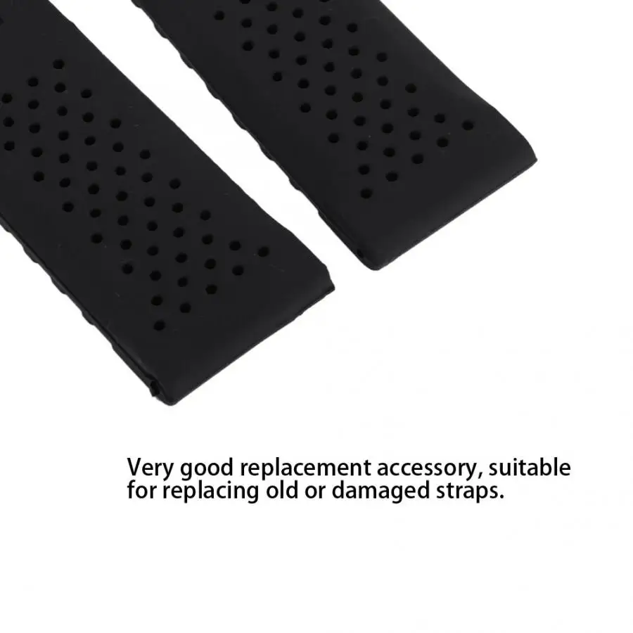 Универсальный силикагелевый ремешок для наручных часов удобный качественный сменный ремешок для наручных часов аксессуар 22 мм черные часы часть Аксессуар li