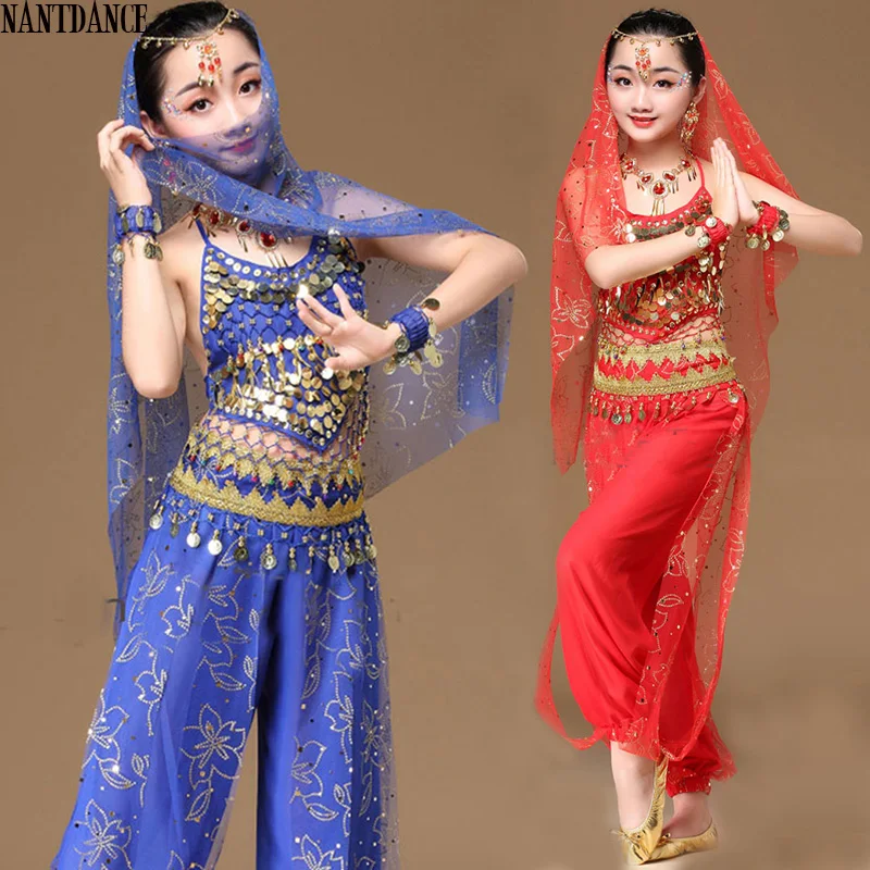 2019 Children Girl Belly Dance Costumes Kids Belly Dancing Egypt Dance Clothes 