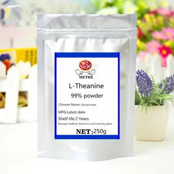 

100g-1000g High quality L-theanine powder effectively relieves anxiety, cha an suan, free shipping