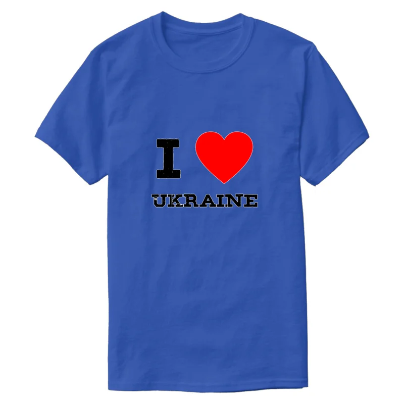 Новое поступление Humor I Love футболка с украинской символикой для мужчин одежда размера плюс 3xl 4xl 5xl Мужская футболка с надписью s хлопок с круглым вырезом