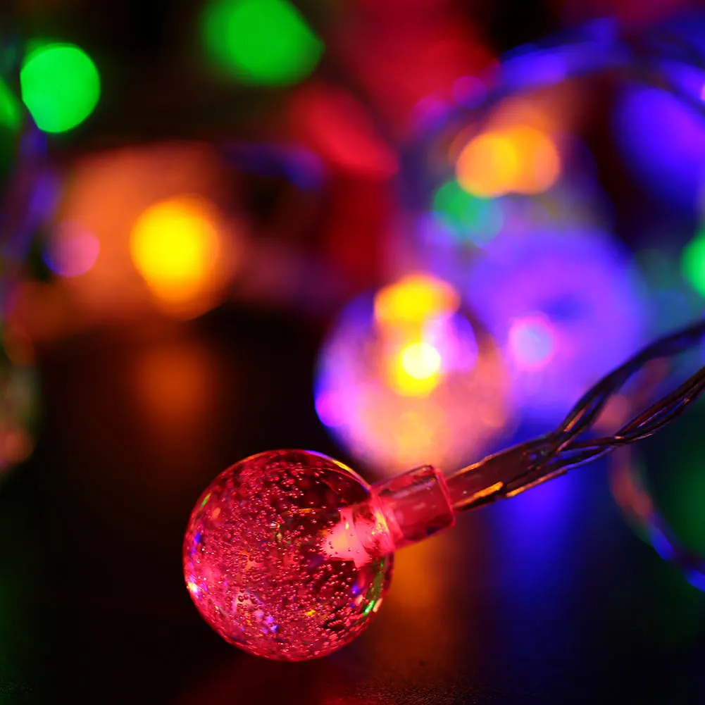 2M 20 LED Crystal Bubble Ball Light String Christmas Halloween Decoration
