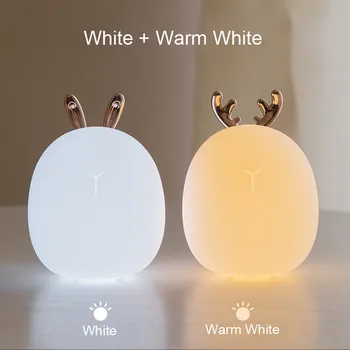 

ZANCAKA USB Recharging Night Light Cartoon pattern Night Light DC5V Deer Rabbit LED Night Light For Children Kids Baby Bedroom