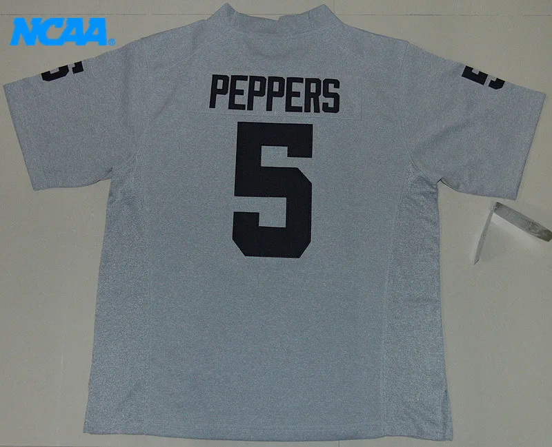 Новое поступление высокое качество Jabrill Peppers#5 Футболка колледжа ограниченная Спортивная футболка S-XXXL