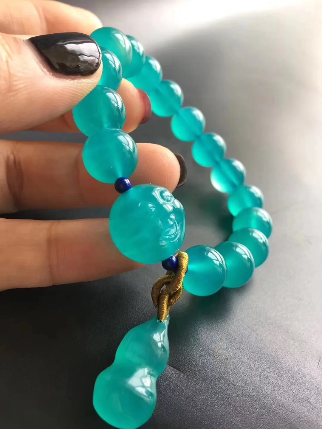 

Natural Amazonston Bracelets-Chilled Moist Rich Blue Simple Versatile Workmanship Fine Elegant And Generous