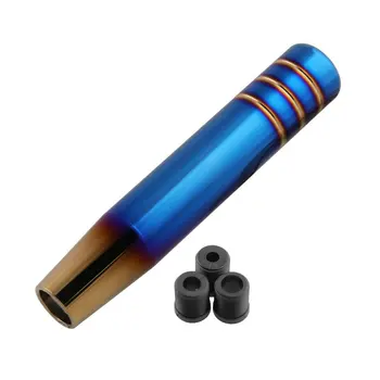

13/18Cm Golden Bottom Grilled Blue Gear Aluminum Alloy Universal Gear Shift Knob Shifter Lever Head Accessories 1 Set