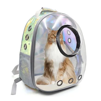 

Transparent Laser Breathable Space Capsule Astronaut Bubble Travel Bag Transport Carrying Cute Small Dog Cat Carrier Pet