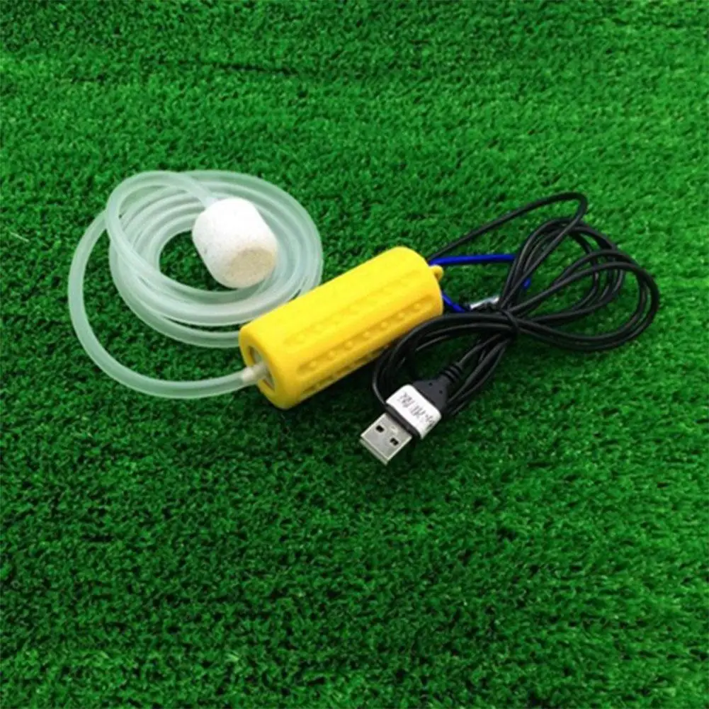 USB мини аквариумный фильтр кислородный воздушный насос для рыболовного бака функция Ультра тихий высокоэнергоэффективный аквариум аксессуары - Цвет: yellow