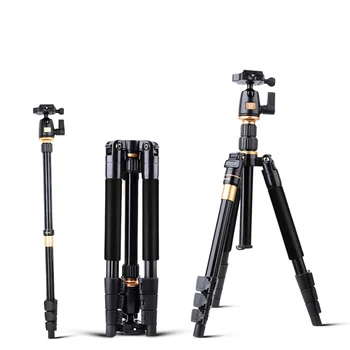 

Camera Tripod QZSD Q555 Aluminium Alloy Camera Video Monopod Professional Extendable Tripod With Quick Release Plate Stand