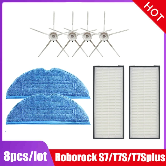 Main Brush Hepa Filter Mop Pad For Xiaomi Roborock S7 S70 S7Max T7S T7S Plus Vacuum Cleaner spare Parts Roborock S7 Accessories Set18