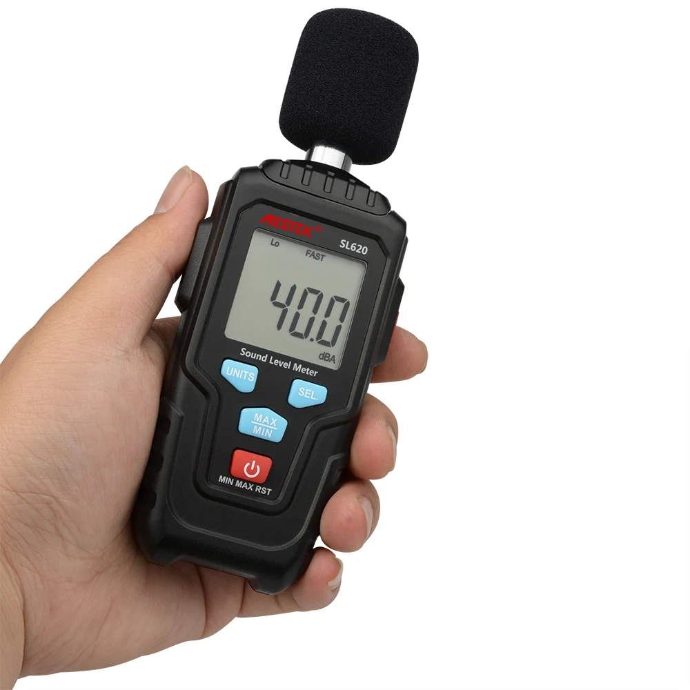 

MESTEK Decibel Meter Audio Level Meter Logger 30-135dB Noise Measurement Sound Level Meter Detector Diagnostic tool SL620