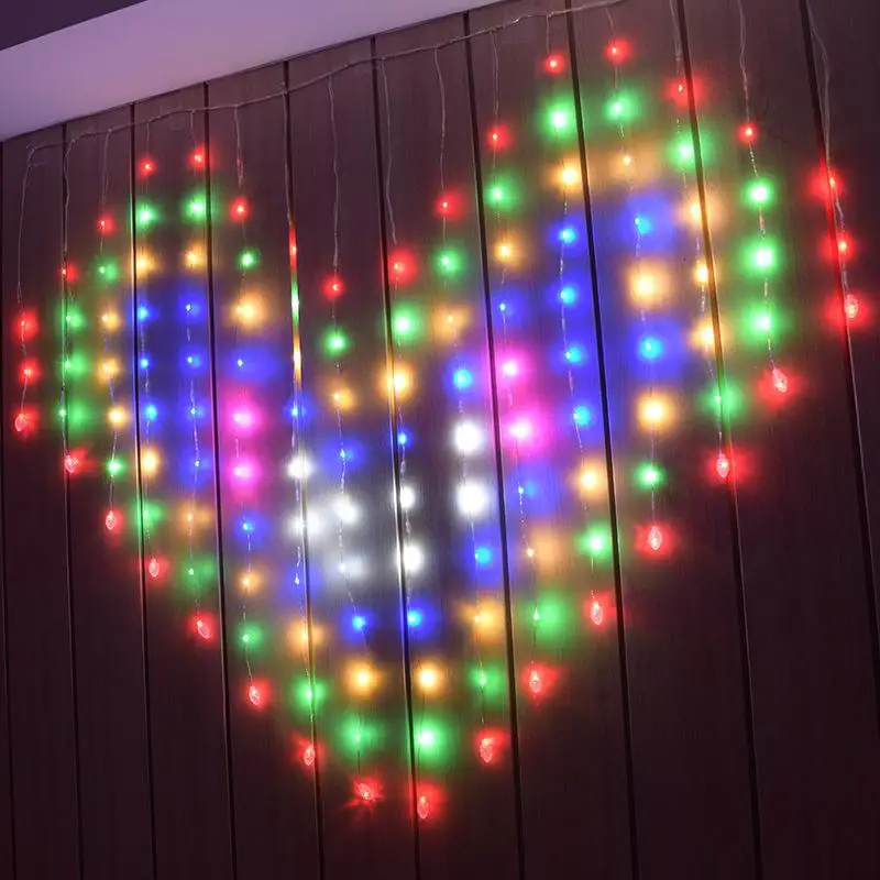 

190cm 8 Models Flash String Light Heart Garland Led Strip Light USB Charge Living Curtain Decor Christmas Decoration Fairy Light
