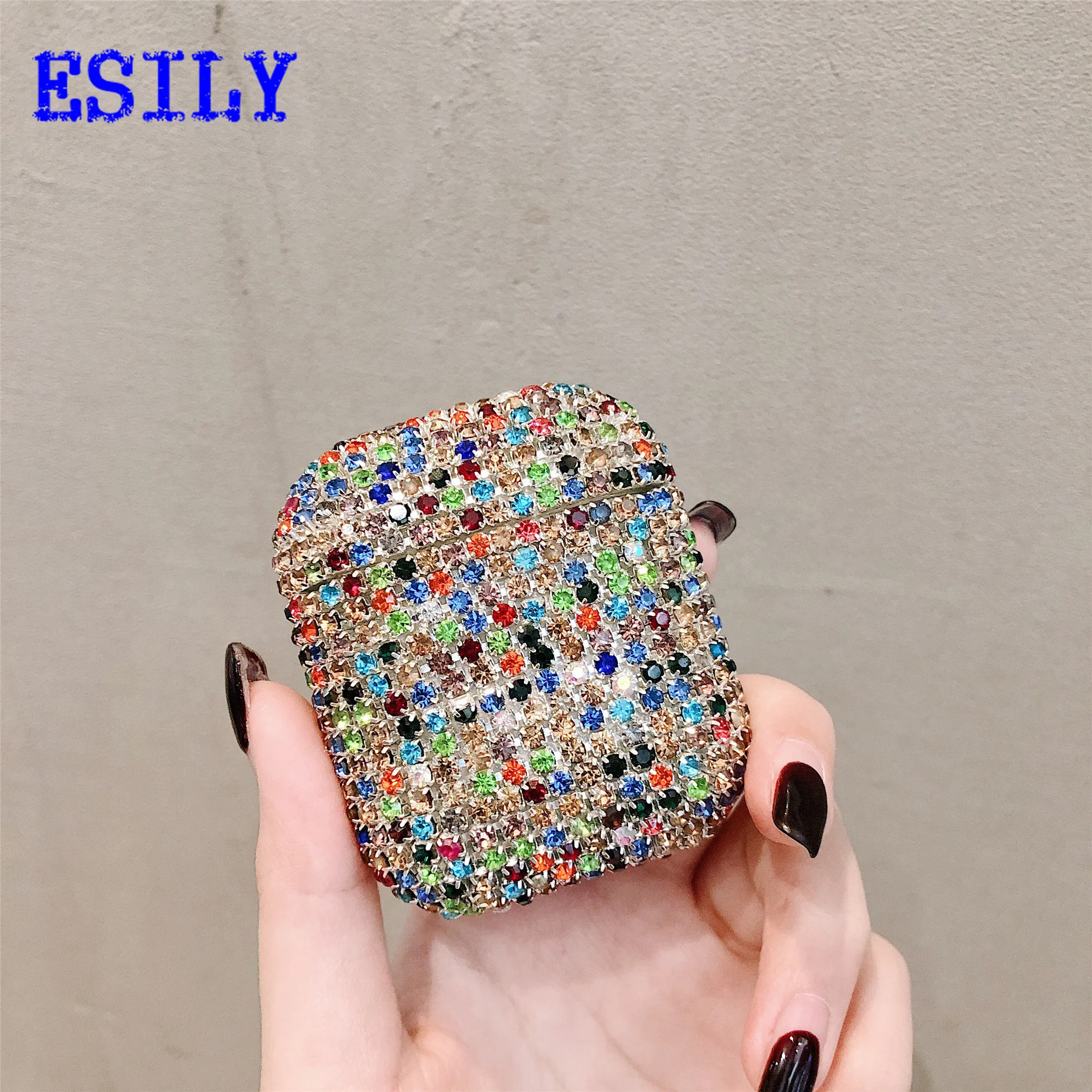 Luxury 3D Bling diamonds Airpods case For Apple Airpods Hard PV back Cover Accessories bluetooth Headphone Case