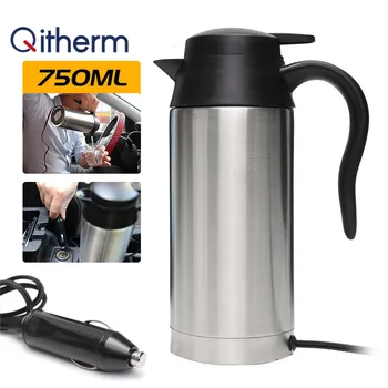 

Stainless Steel 12V Electric Kettle 750ml In-Car Travel Trip Coffee Tea Heated Mug Motor Hot Water For Car Or Truck Use