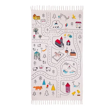 

Baby Play Mat Game Crawling Rugs Toys Foldable Kids Crawling Blanket Pad Square Floor Carpet Cotton Nordic Newborn Baby Room Déc