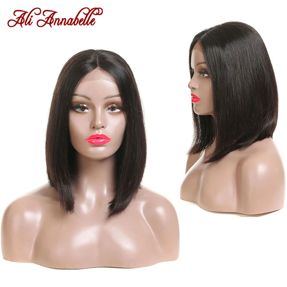 Ali Annabelle Bob Lace Front Human Hair Wigs Brazilian Short Human Hair Wig Pre Plucked Perruque Cheveux Humain Bresiliens Solde