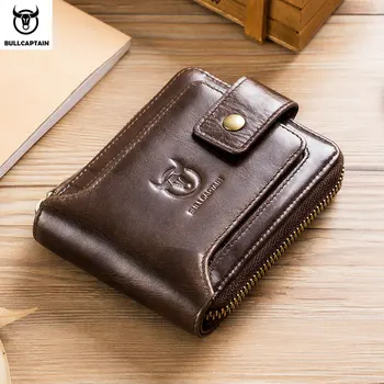 Men's Wallet Genuine Leather Purse Male Multifunction Storage Bag Coin Purse Card Bags 1