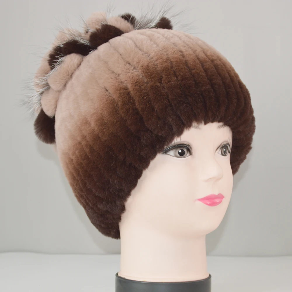 Invierno Caliente sevienoras Sombrero De Piel Natural Moda Lujo sevienoras Sombrero Real Rex Conejo Piel Sombrero
