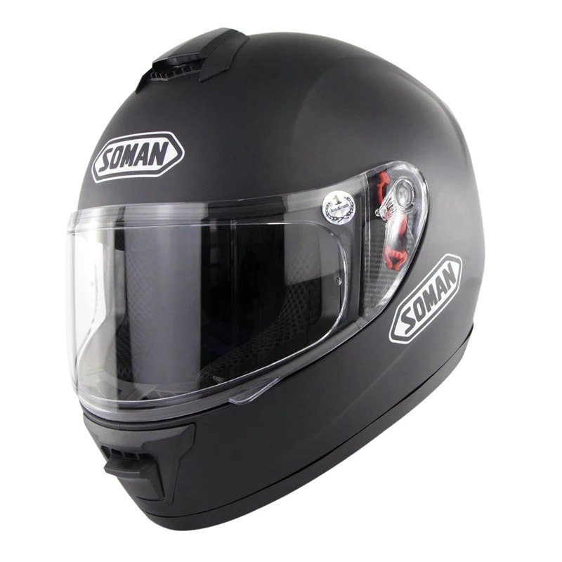 Soman Полный мотоциклетный шлем для мотокросса Helmts Casco Capacetes de Moto DOT одобренный для езды на велосипеде ECE защитный головной убор