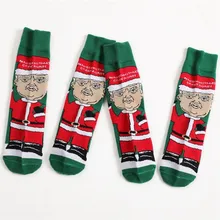 Трамп Рождественские Праздничные Носки осенние и зимние теплые мягкие модные трендовые хлопковые забавные удобные дышащие носки для мужчин и женщин