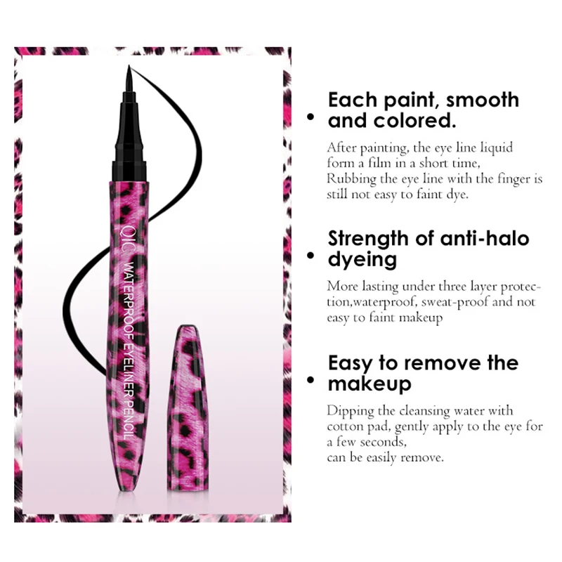 1 Pcs Waterproof Liquid Eyeliner Pen Fast Dry Sweat Proof Smudge Proof Eyeliner Pencil BV789