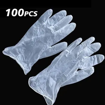 

Transparent Disposable PVC Gloves Dishwashing/Kitchen/Latex/Rubber/Garden Gloves For Home Cleaning 100 PCS/BOX