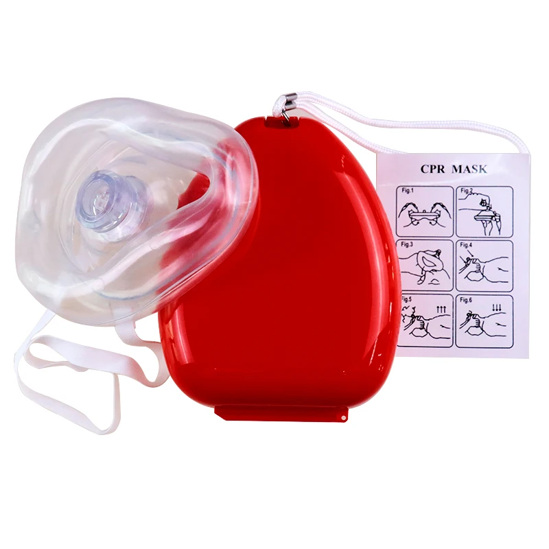 

OPSLEA CPR Rescue Mask CPR Breathing Mask Mouth Breath One-way Valve Tools CPR Resuscitator Rescue Emergency First Aid Mask