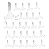 3 inch Clear Plastic Stand Cookie Holder Display Stand Place Card Holder Display Easels at Weddings, Birthday Party(24 pack) 1