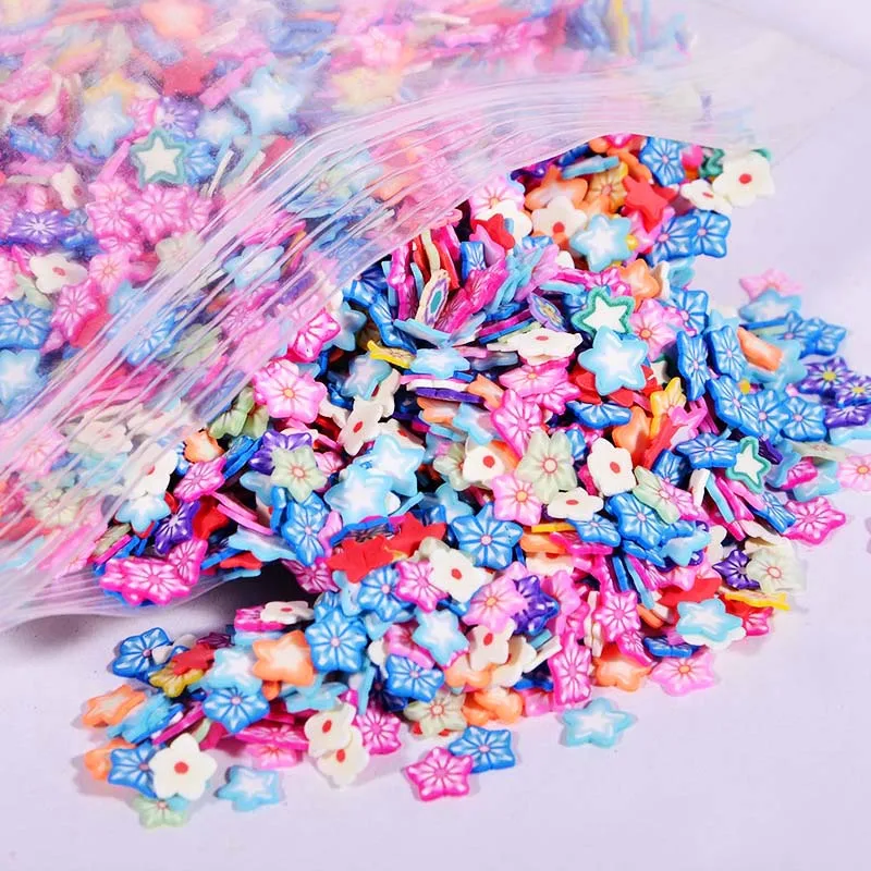 

1000 Pieces Fruits Smile Cake Cartoon Slices Soft Pottery Nail Art Decoration Beauty Tool Clay Artificial Slice DIY Toy