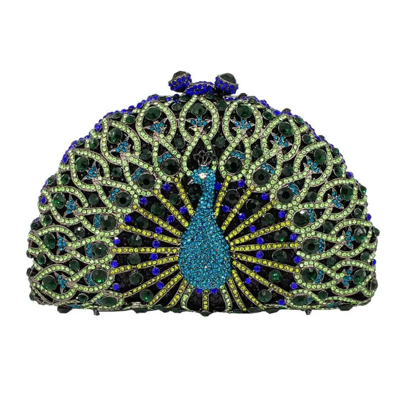 22 THINKTHENDO женский Блестящий Павлин вечерняя Вечеринка Выпускной свадебный клатч сумка плечевой мешок модные сумки - Цвет: 22