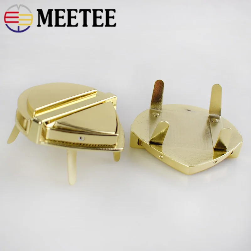 Meetee 2 шт. металлический замок для сумки застежка защелкивающаяся Поворотная